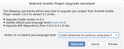 android gradle plugin upgrade assistant.